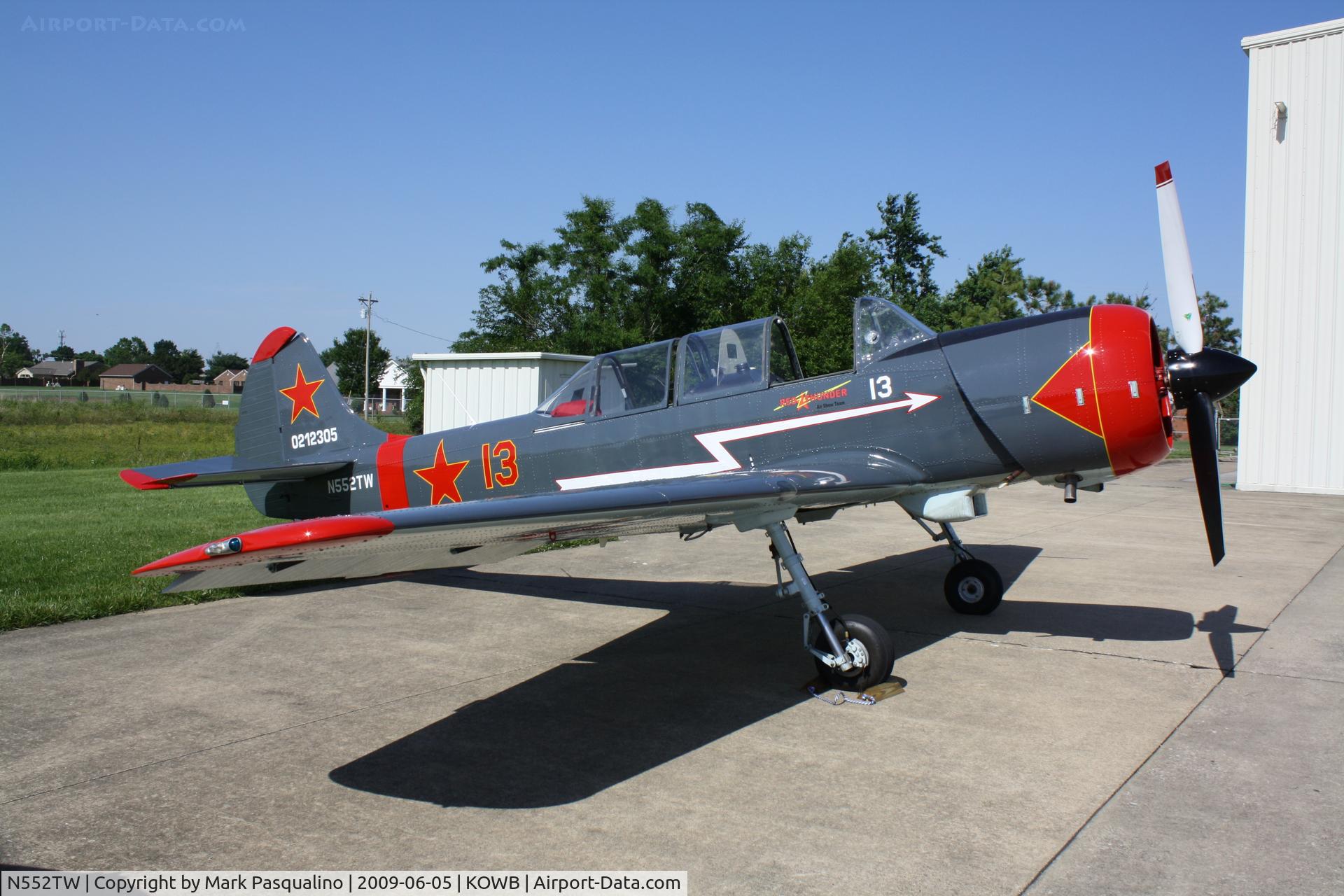 N552TW, 2002 Yakovlev (Aerostar) Yak-52TW C/N 0212305, YAK-52TW