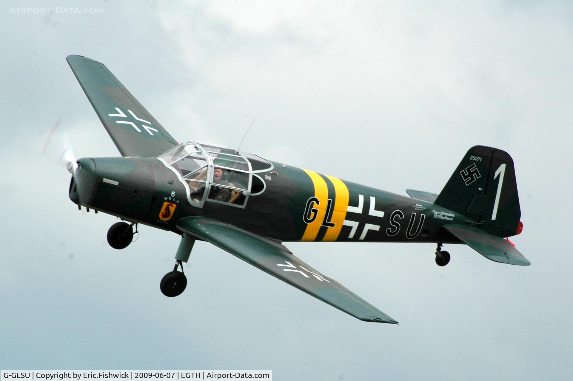 G-GLSU, 1945 Bucker Bu-181B-1 Bestmann C/N 25071, 43. G-GLSU at Shuttleworth Summer Air Display