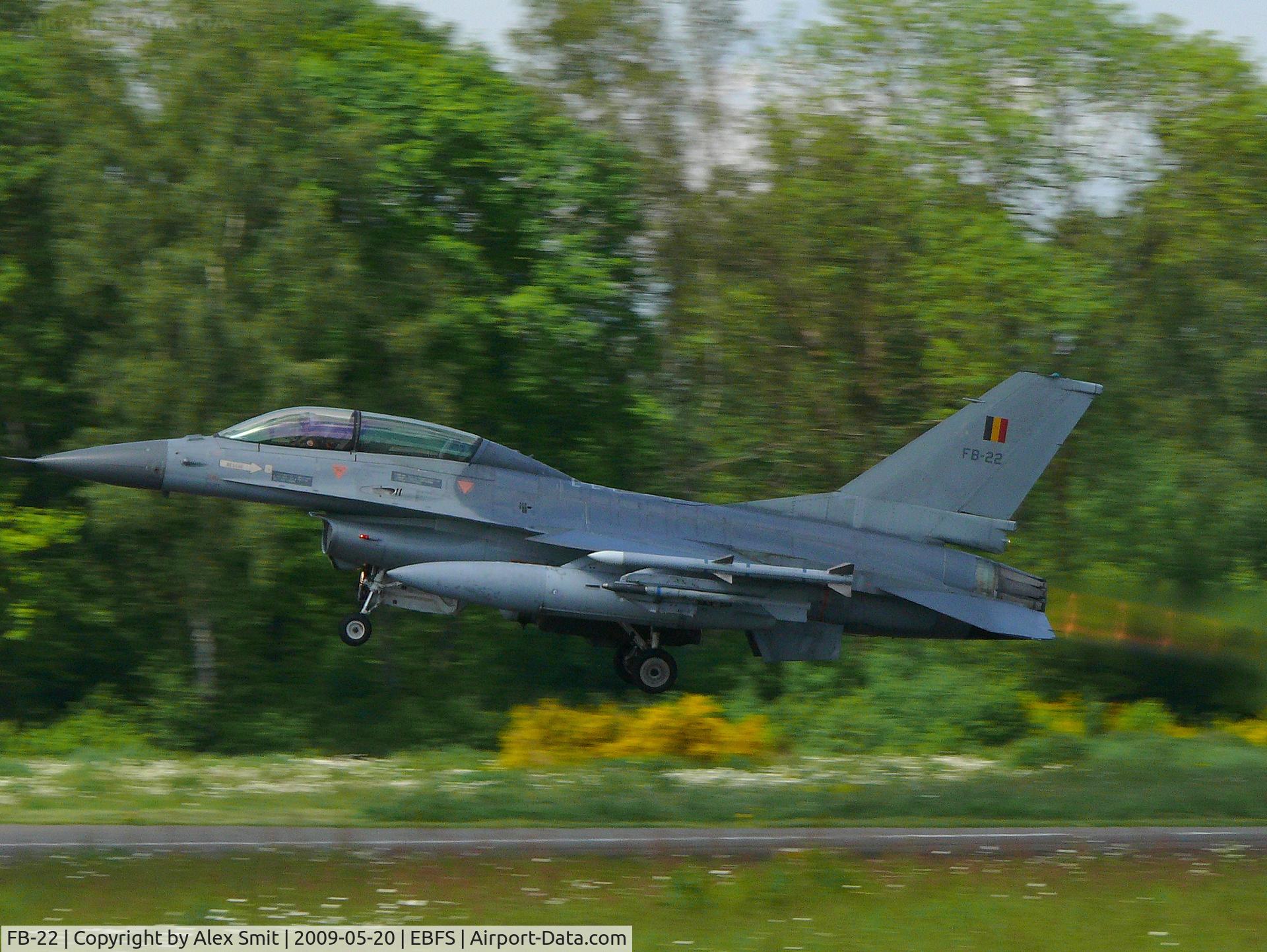 FB-22, General Dynamics F-16BM Fighting Falcon C/N 6J-22, General Dynamics F-16BM Fighting Falcon FB-22 Belgian Air Force