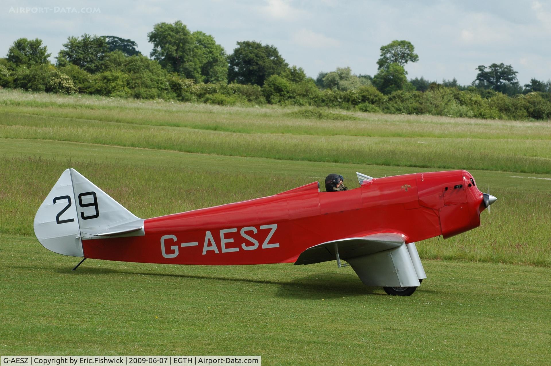 G-AESZ, 1937 Chilton DW1 C/N DW1/1, x. G-AESZ at Shuttleworth Summer Air Display, June, 2009.