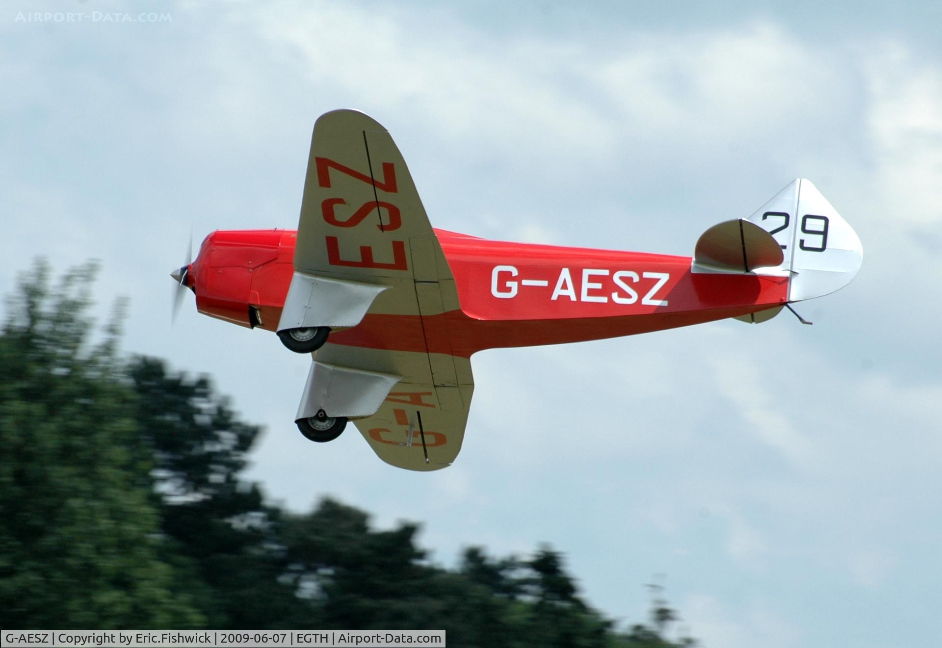 G-AESZ, 1937 Chilton DW1 C/N DW1/1, 44. G-AESZ at Shuttleworth Summer Air Display