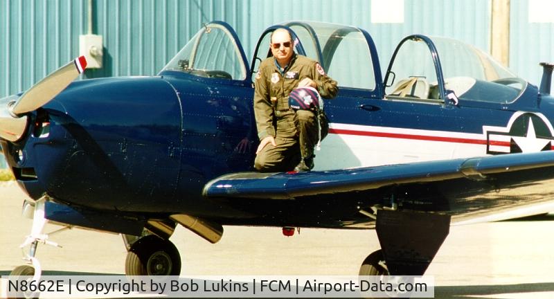 N8662E, 1955 Beech D-45 Mentor C/N BG-33, T-34B N8662E on the POF ramp at FCM- Pilot Al Pike
