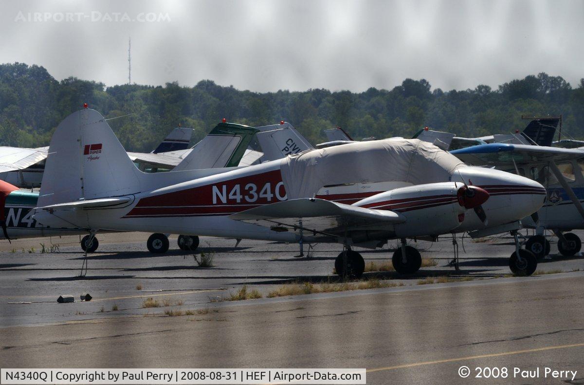 N4340Q, 1959 Piper PA-23-160 Apache C/N 23-1838, Classic twin, looking resplendent in white and red