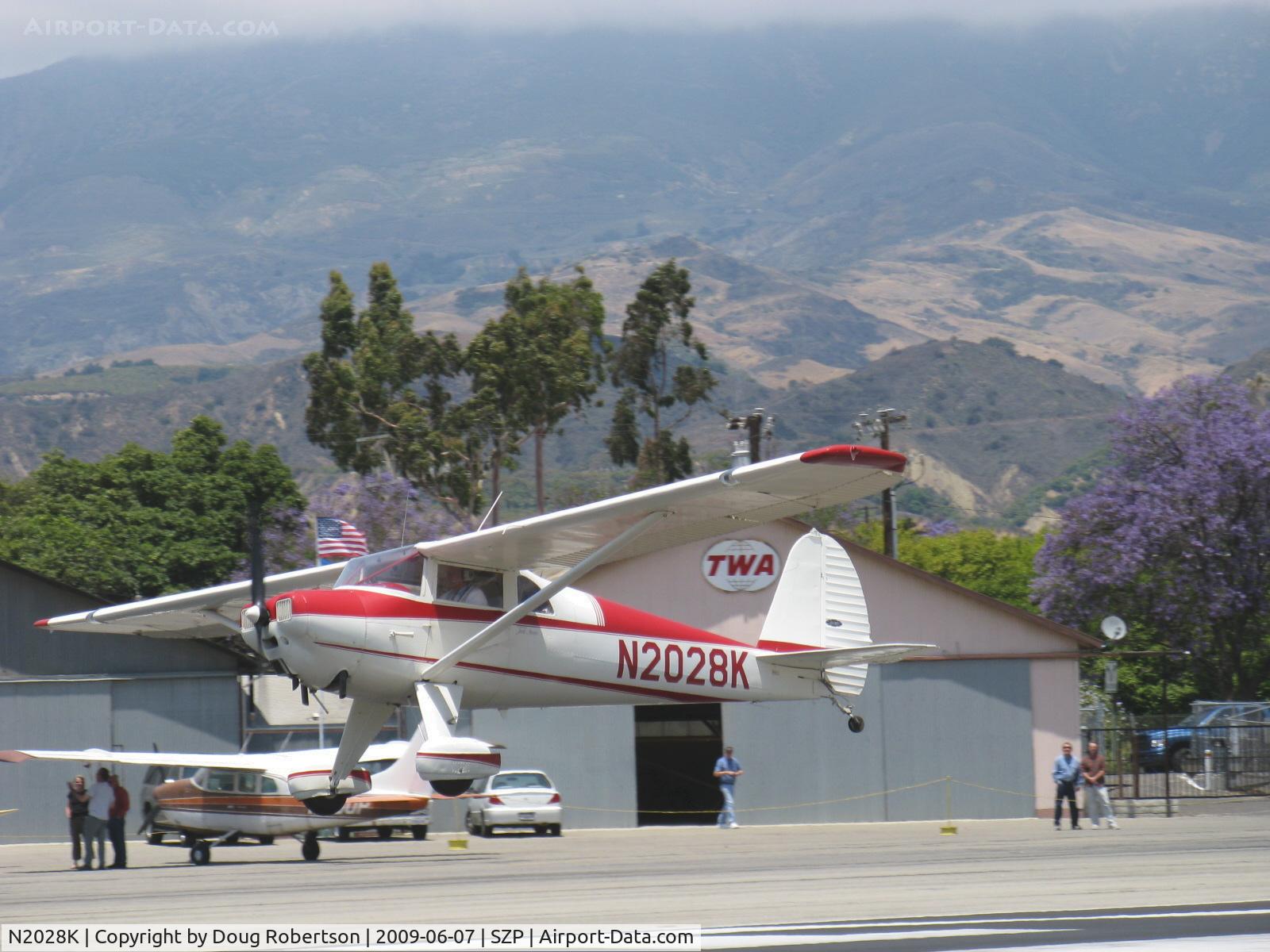 N2028K, 1947 Luscombe 8E Silvaire C/N 4755, 1947 Luscombe 8E SILVAIRE, Continental C85 85 Hp, landing Rwy 22