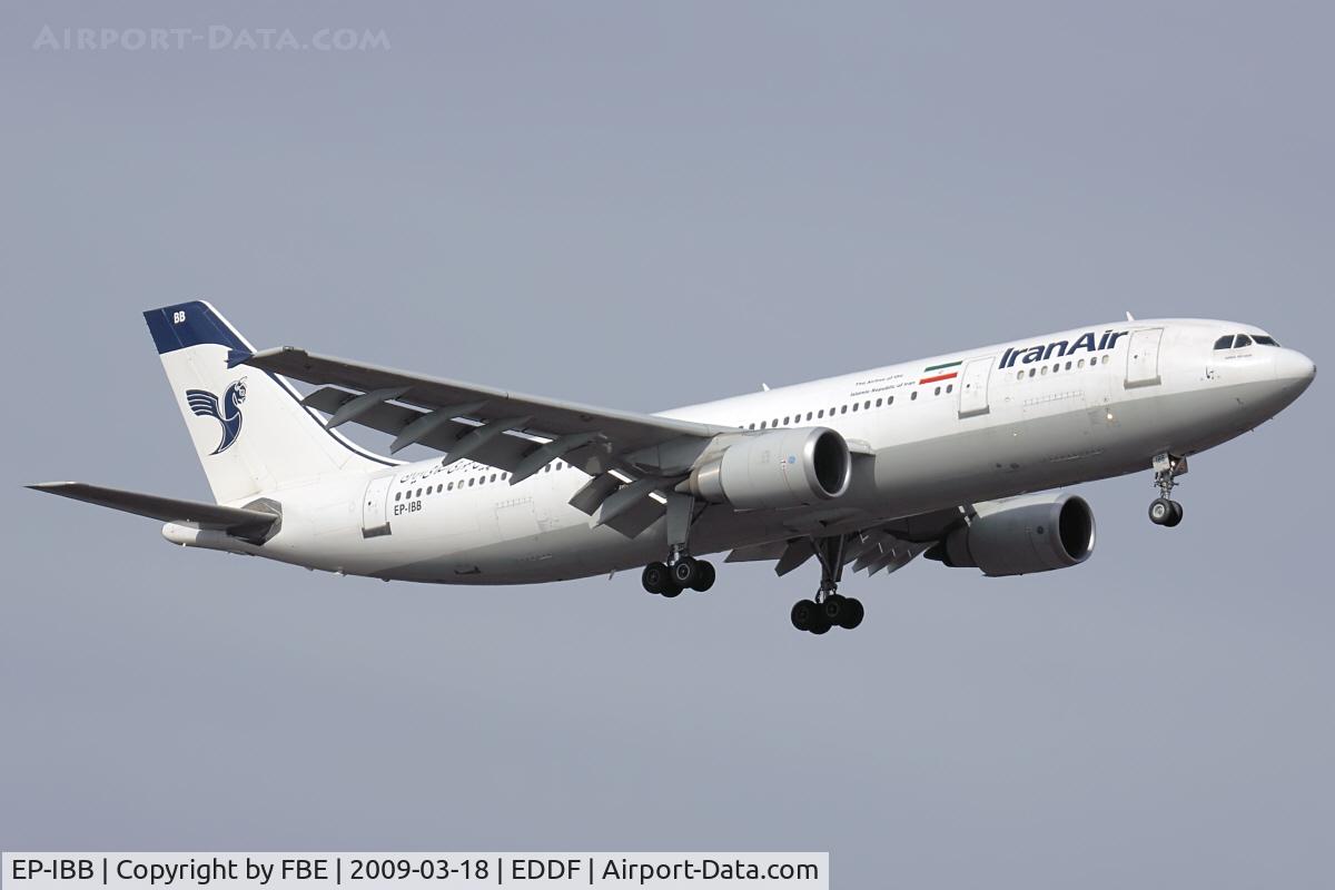 EP-IBB, 1994 Airbus A300B4-605R C/N 727, Iran Air A300 short final at EDDF