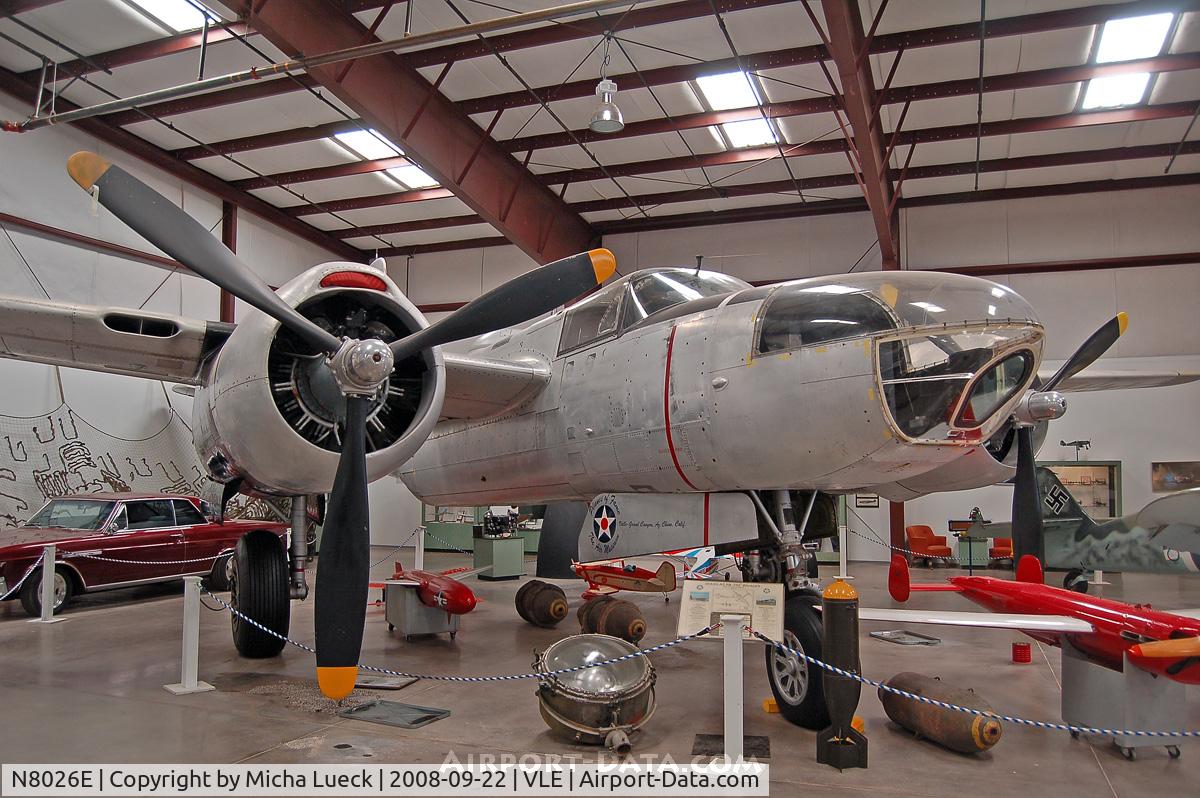 N8026E, 1944 Douglas RB-26C Invader C/N 28602, Grand Canyon Valle Aiport Hidden History Museum
