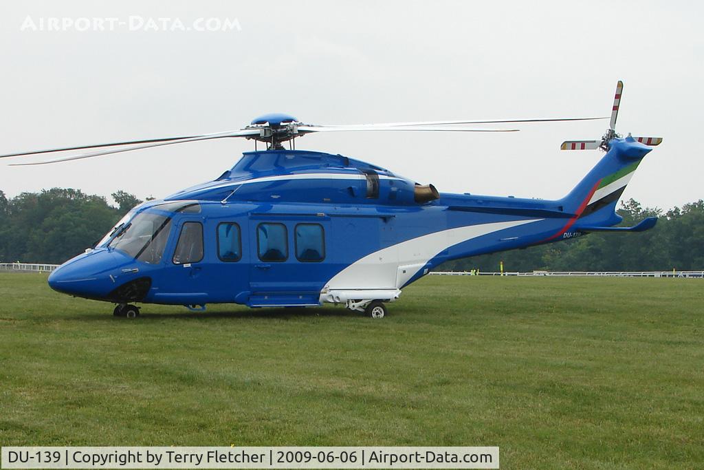 DU-139, 2005 AgustaWestland AW-139 C/N 31029, Dubai Air Wing's AW-139 brought in the Dubai Royal Family to the 2009 Epsom Derby horse race meeting