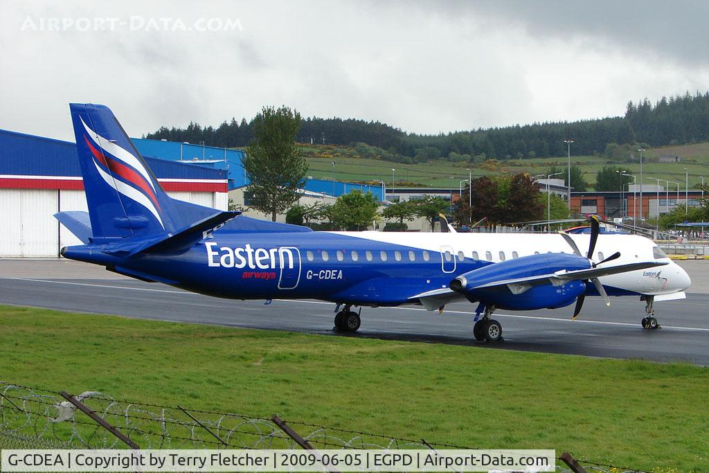 G-CDEA, 1994 Saab 2000 C/N 2000-009, Eastern Saab 2000 at Aberdeen