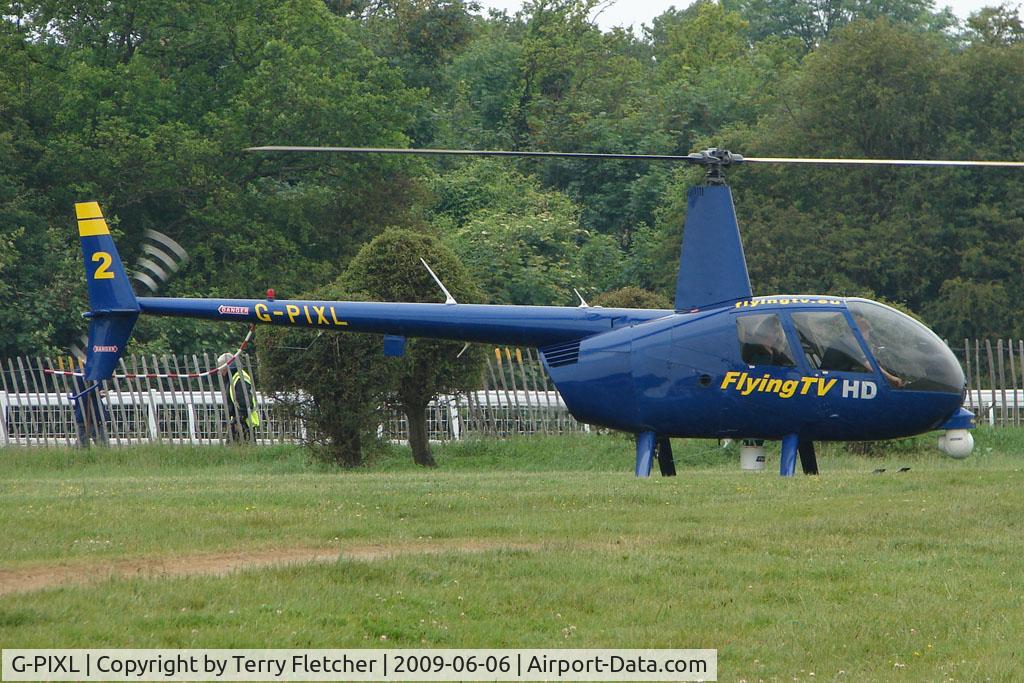 G-PIXL, 2006 Robinson R44 Raven II C/N 11221, Robinson R44 II used to cover the horse racing for live TV from Epsom