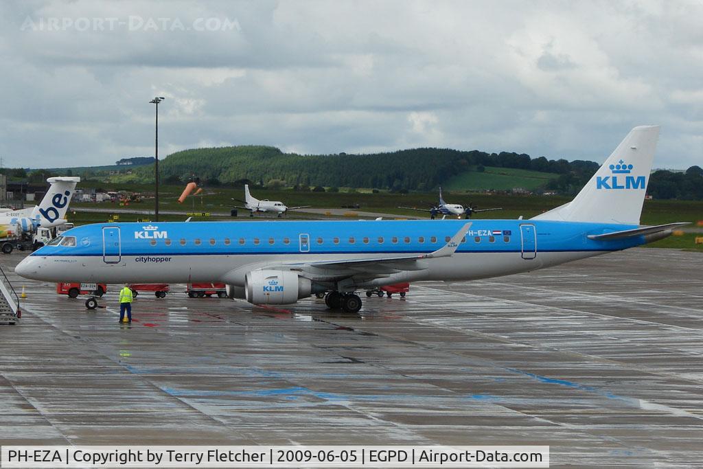 PH-EZA, 2008 Embraer 190LR (ERJ-190-100LR) C/N 19000224, KLM EMB190 at Aberdeen