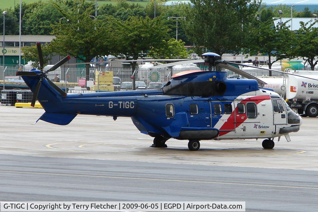 G-TIGC, 1982 Aerospatiale AS-332L Super Puma C/N 2024, Bristow Eurocopter AS332L at Aberdeen