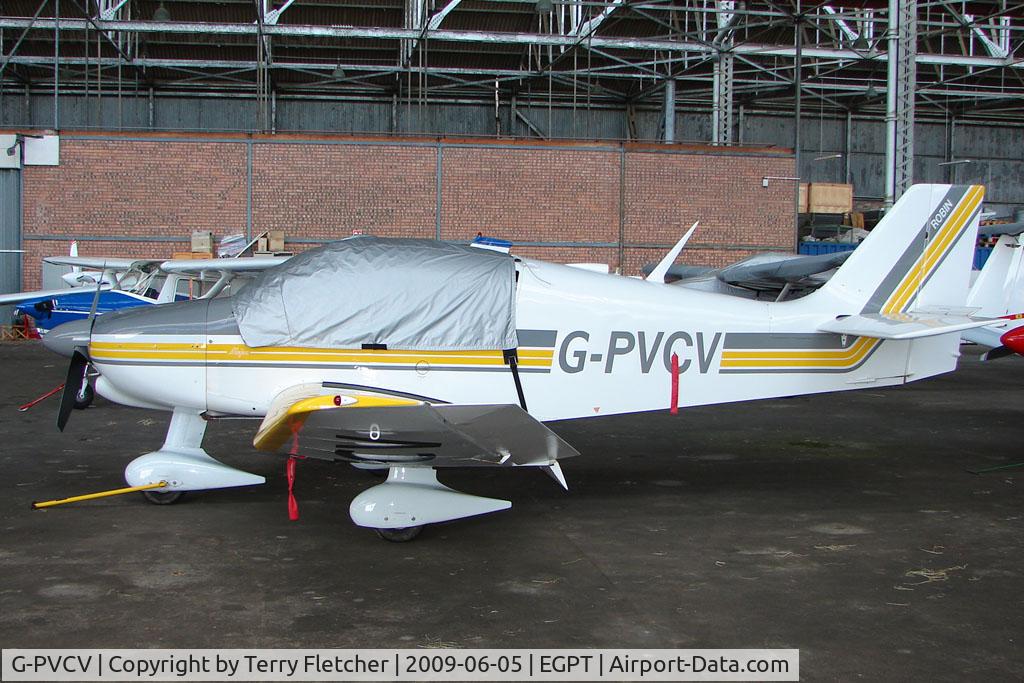 G-PVCV, 1974 Robin DR-400-140 Major C/N 919, Robin DR400/140 at Perth Airport in Scotland