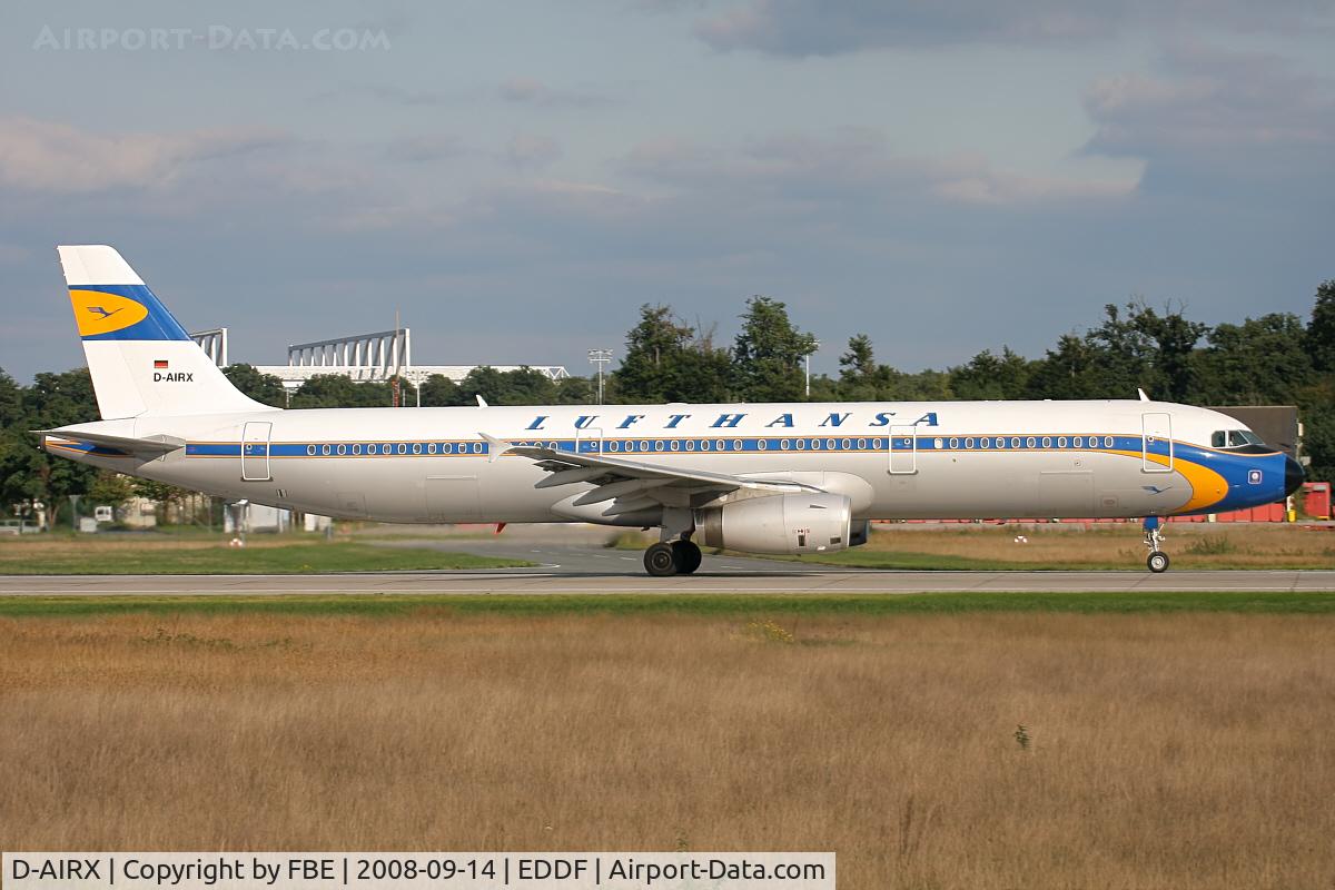 D-AIRX, 1998 Airbus A321-131 C/N 0887, take off run RW18W