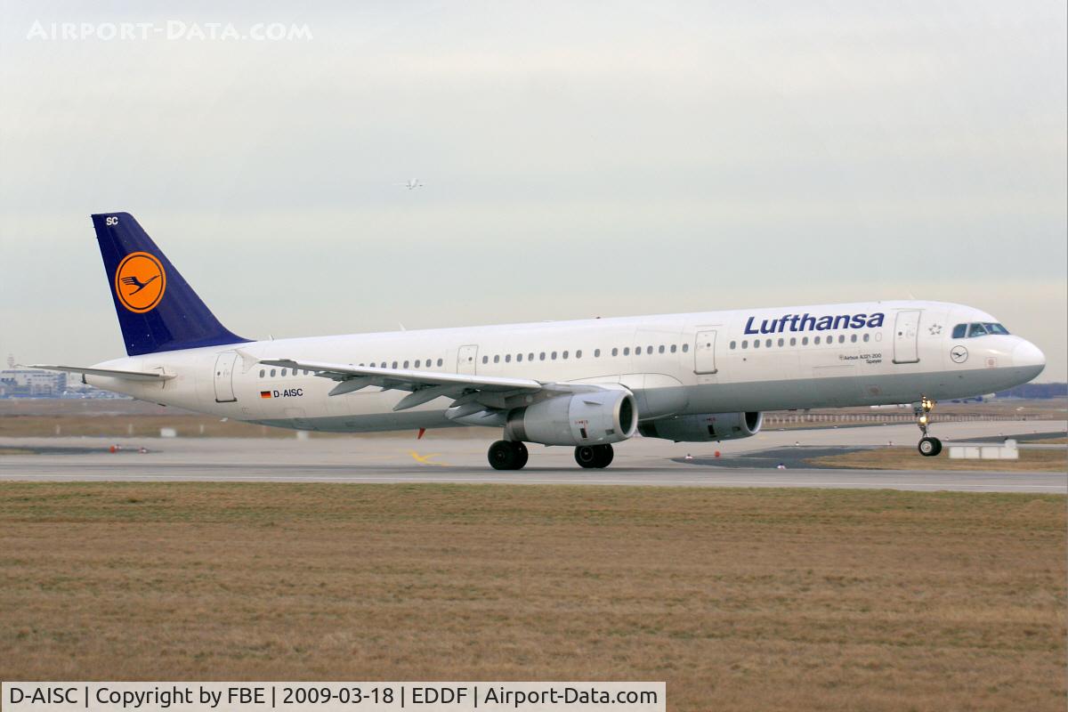 D-AISC, 1999 Airbus A321-231 C/N 1161, take off run RW18W