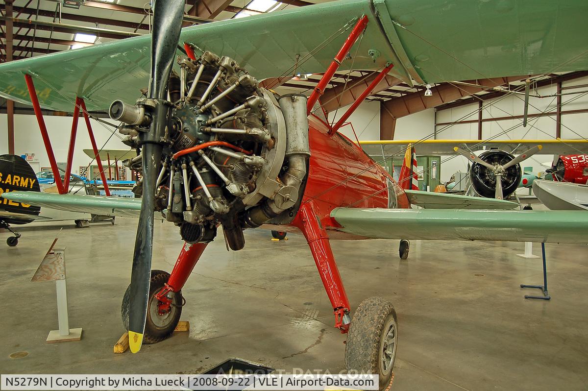 N5279N, 1942 Boeing E75 C/N 75-5926, Stearman PT-17 N2S KAYDET at Grand Canyon Valle Aiport Hidden History Museum