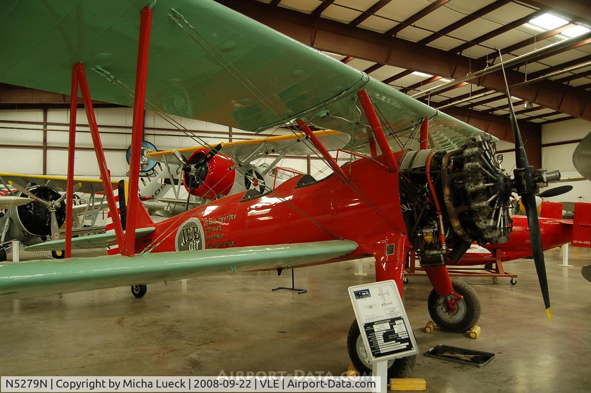 N5279N, 1942 Boeing E75 C/N 75-5926, Stearman PT-17 N2S KAYDET at Grand Canyon Valle Aiport Hidden History Museum
