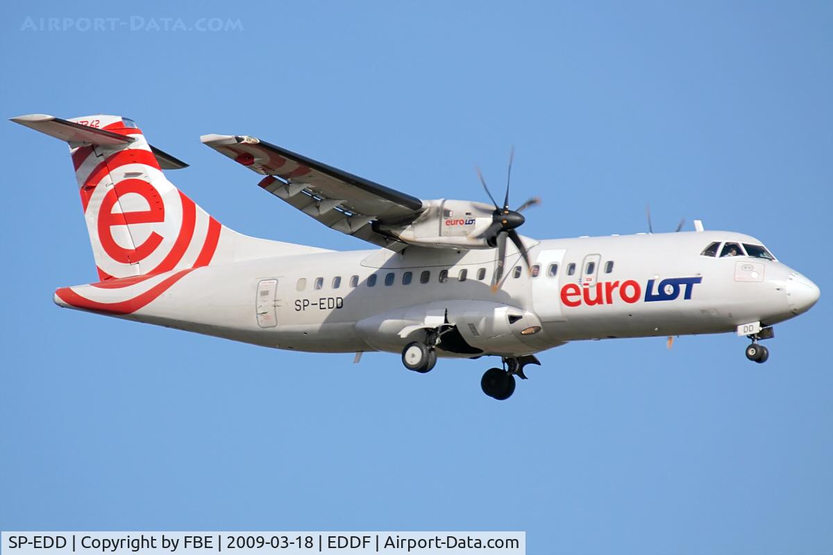 SP-EDD, 1996 ATR 42-500 C/N 530, Euro Lot ATR42 short final at EDDF