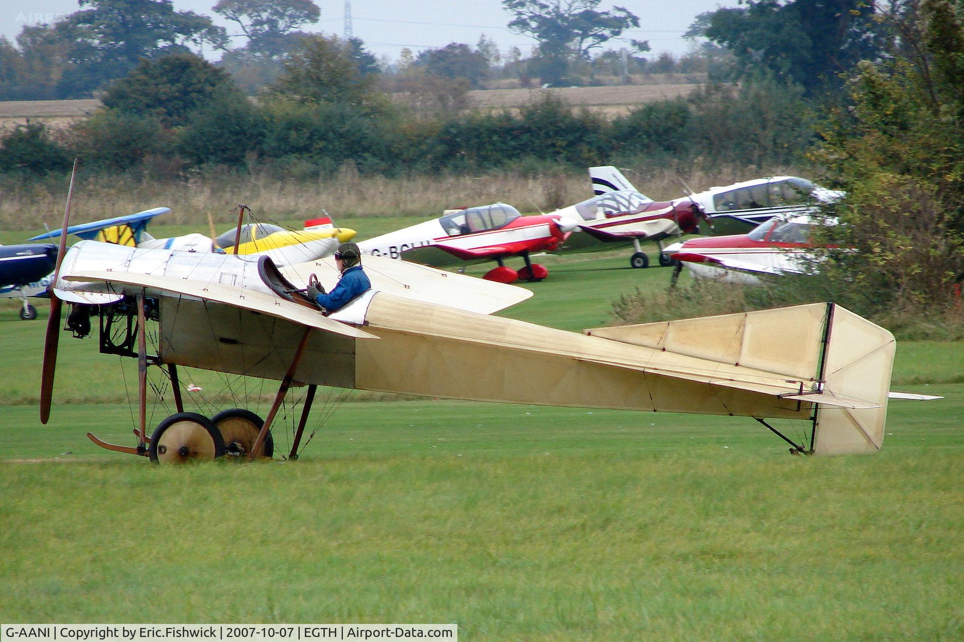 G-AANI, 1912 Blackburn Monoplane C/N 9, 1. BAPC-5 at Shuttleworth October Air Display - 50 hp and 60 mph