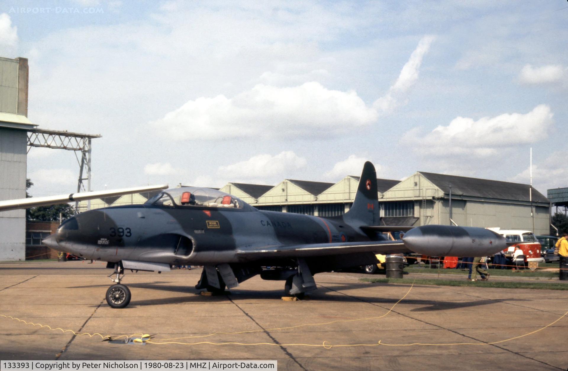 133393, 1970 Canadair CT-133 Silver Star C/N T33-393, CT-133 Silver Star of 1 Canadian Air Group on display at the 1980 Mildenhall Air Fete.