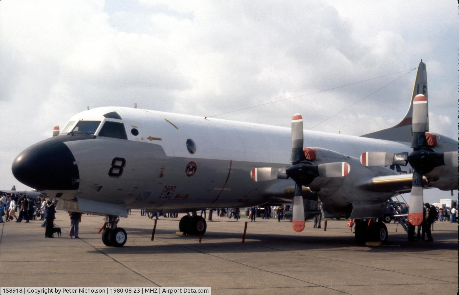 158918, Lockheed P-3C Orion C/N 285A-5590, Another view of the VP-16 P-3C Orion on display at the 1980 Mildenhall Air Fete.