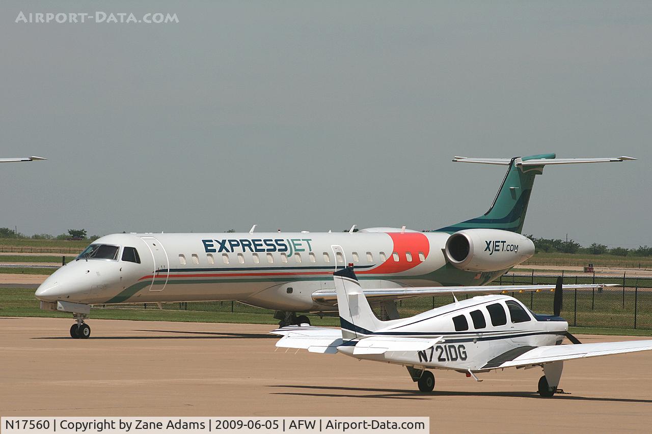 N17560, 2002 Embraer EMB-145LR C/N 145605, At Alliance, Fort Worth