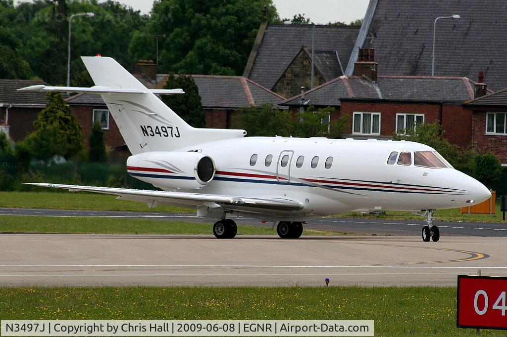 N3497J, 2008 Hawker Beechcraft 750 C/N HB-27, turning round ready for a 04 departure