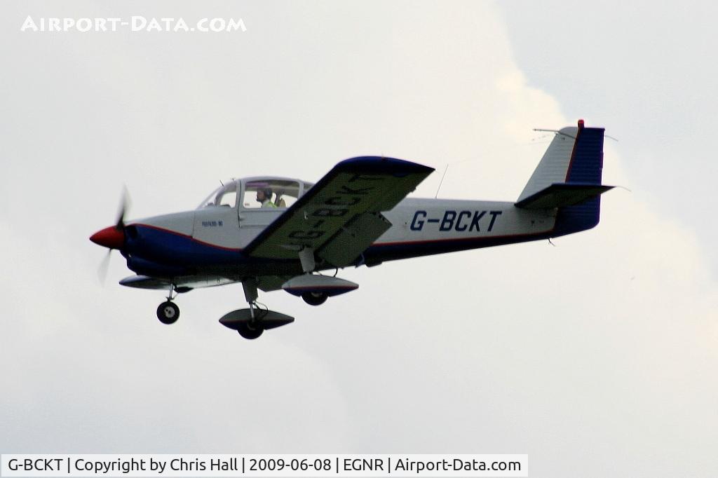 G-BCKT, 1974 Fuji FA-200-180 Aero Subaru C/N 251, arriving at Hawarden