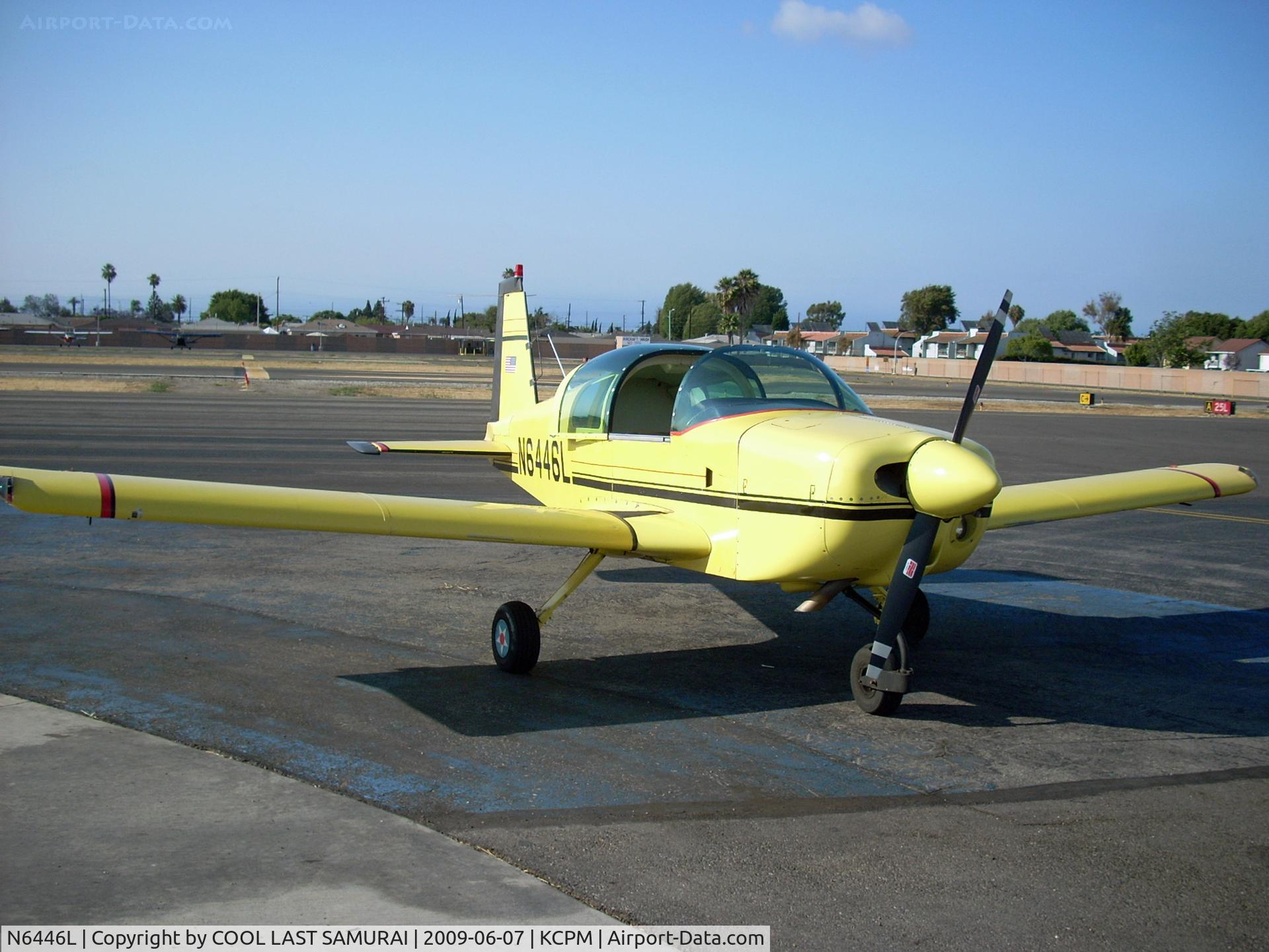 N6446L, 1972 American Aviation AA-1A Trainer C/N AA1A-0446, Grumman AA1A Trainer at Compton Airport Fuel Pit.