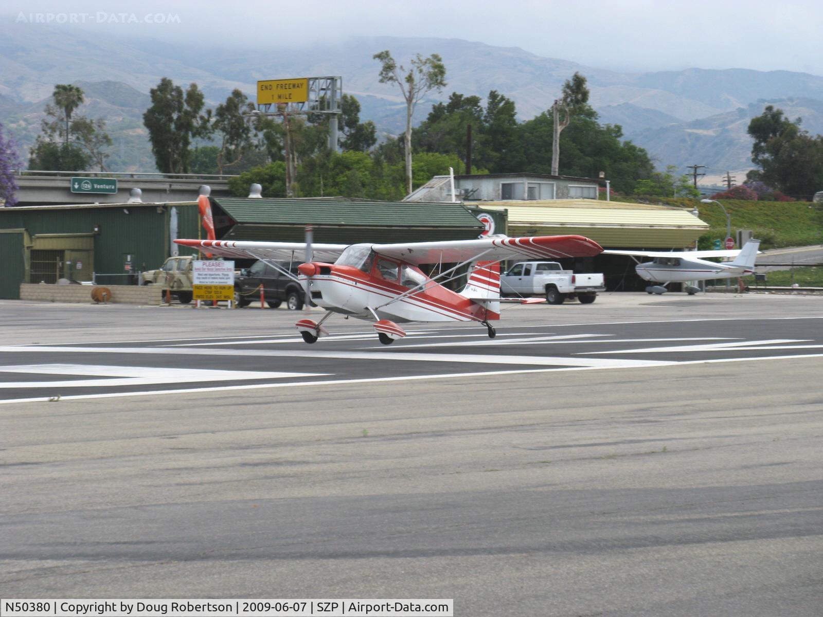 N50380, 1979 Bellanca 7ECA Citabria Citabria C/N 1291-79, 1979 Bellanca 7ECA CITABRIA, Lycoming O-235 115 Hp, takeoff roll Rwy 22