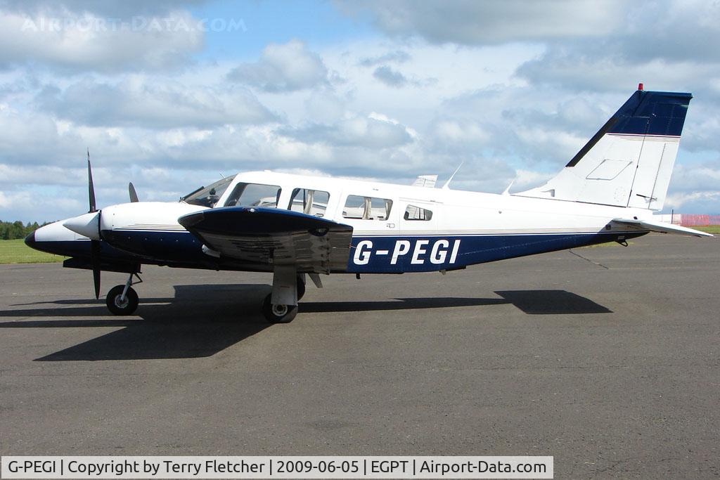 G-PEGI, 1979 Piper PA-34-200T Seneca II C/N 34-7970339, Piper PA-34-200T at Perth Airport in Scotland