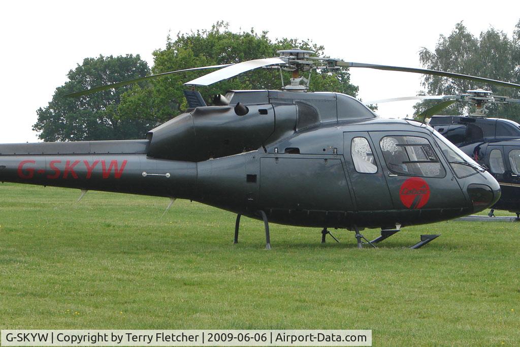 G-SKYW, 1983 Aerospatiale AS-355F-1 Ecureuil 2 C/N 5261, One of the helicopters at Epsom on 2009 Derby Day
