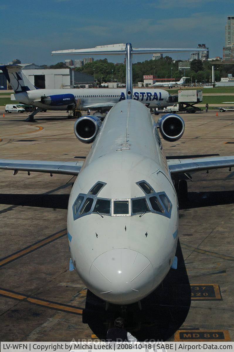 LV-WFN, 1980 McDonnell Douglas MD-81 (DC-9-81) C/N 48025, At Aeroparque (AEP)