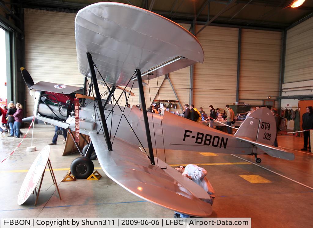 F-BBON, Stampe-Vertongen SV-4C C/N 322, Static display during LFBC Airshow 2009