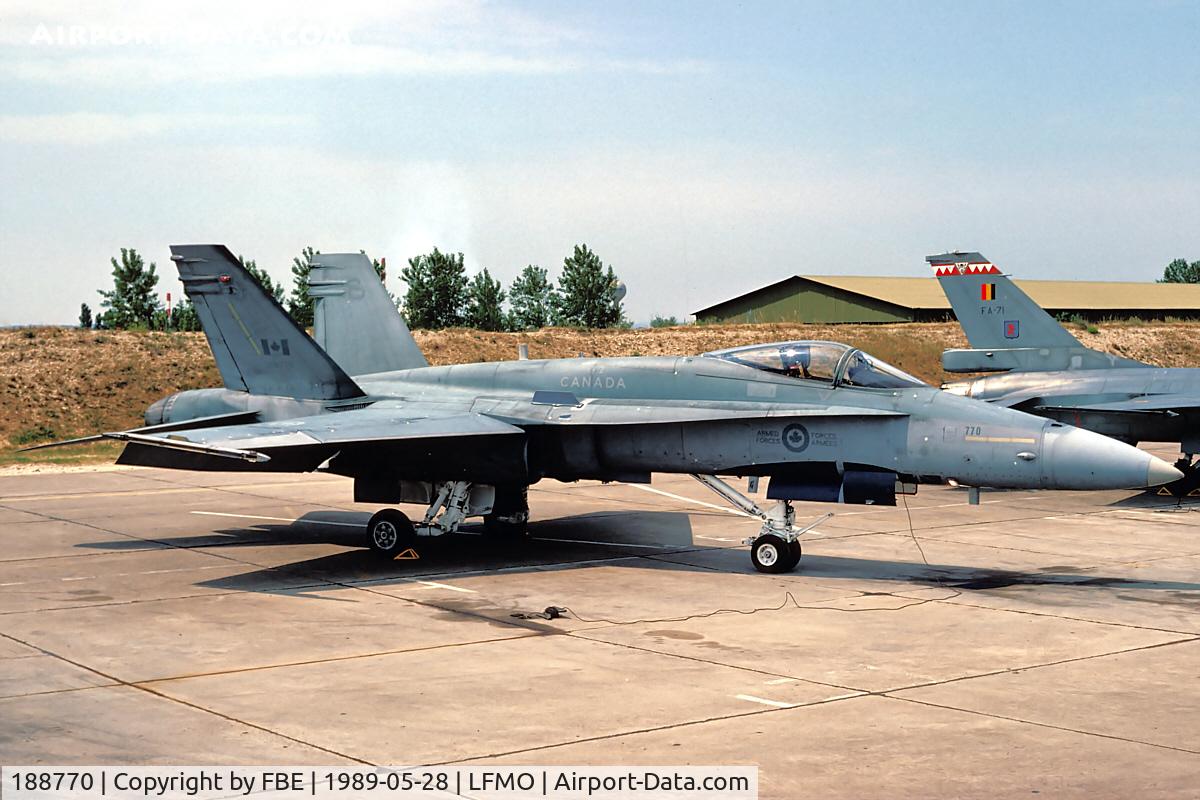 188770, 1986 McDonnell Douglas CF-188A Hornet C/N 0491/A406, 1st CAG CF-18A at Orange