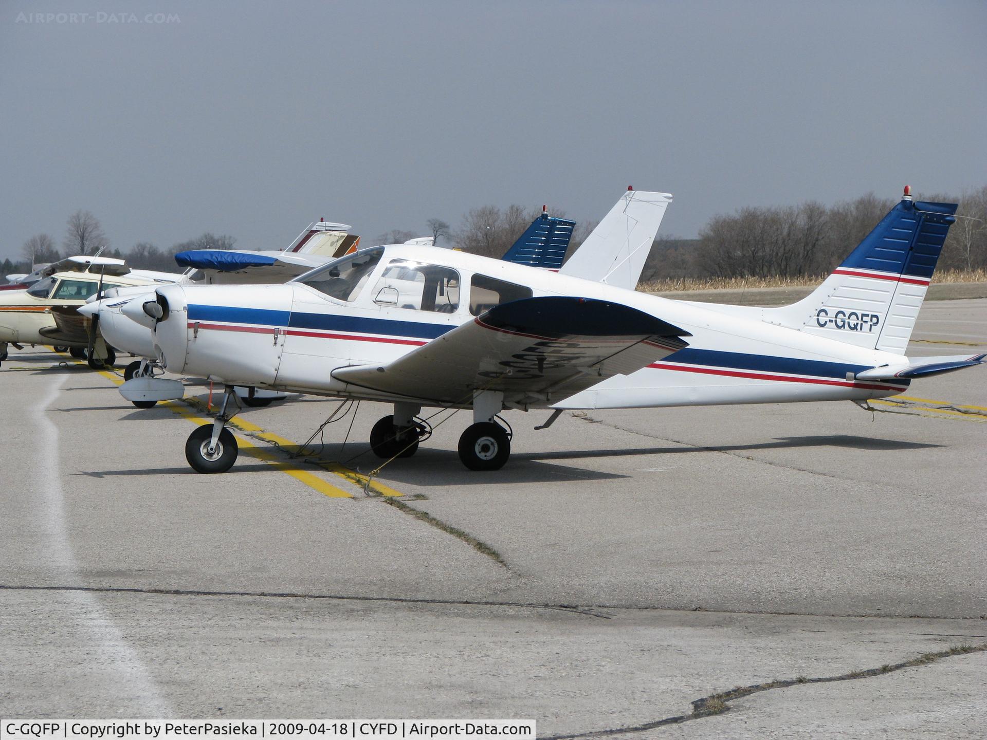C-GQFP, 1976 Piper PA-28-140 Cherokee Cruiser C/N 28-7725092, @ Brantford Airport