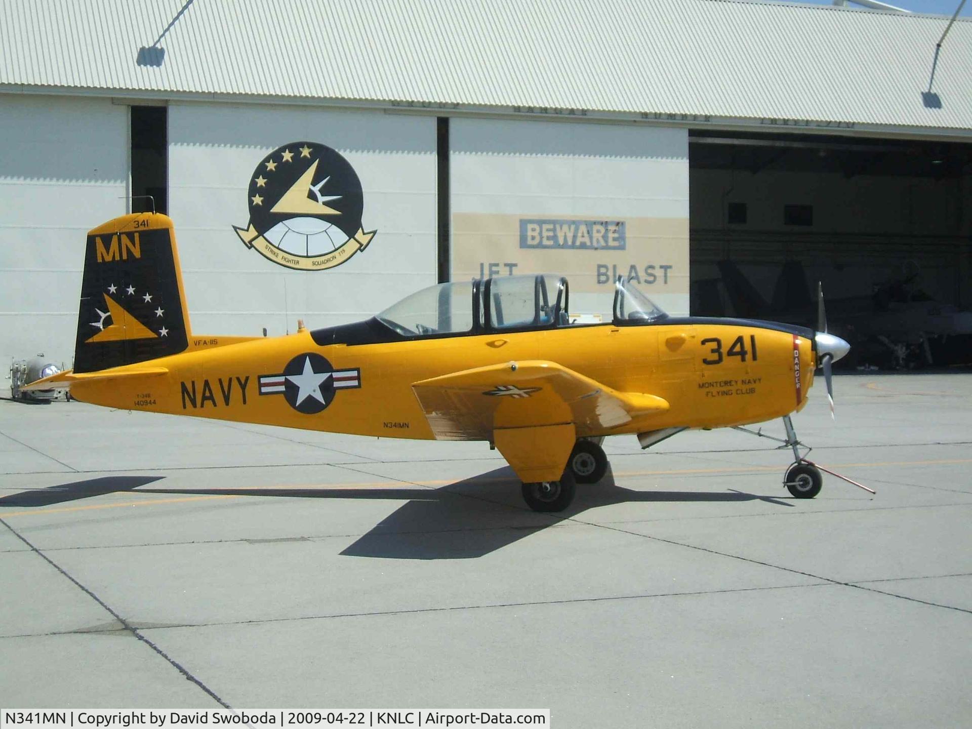 N341MN, 1956 Beech D-45 (T-34B) Mentor C/N BG-278, Rollout from Hangar 3 with new paint job