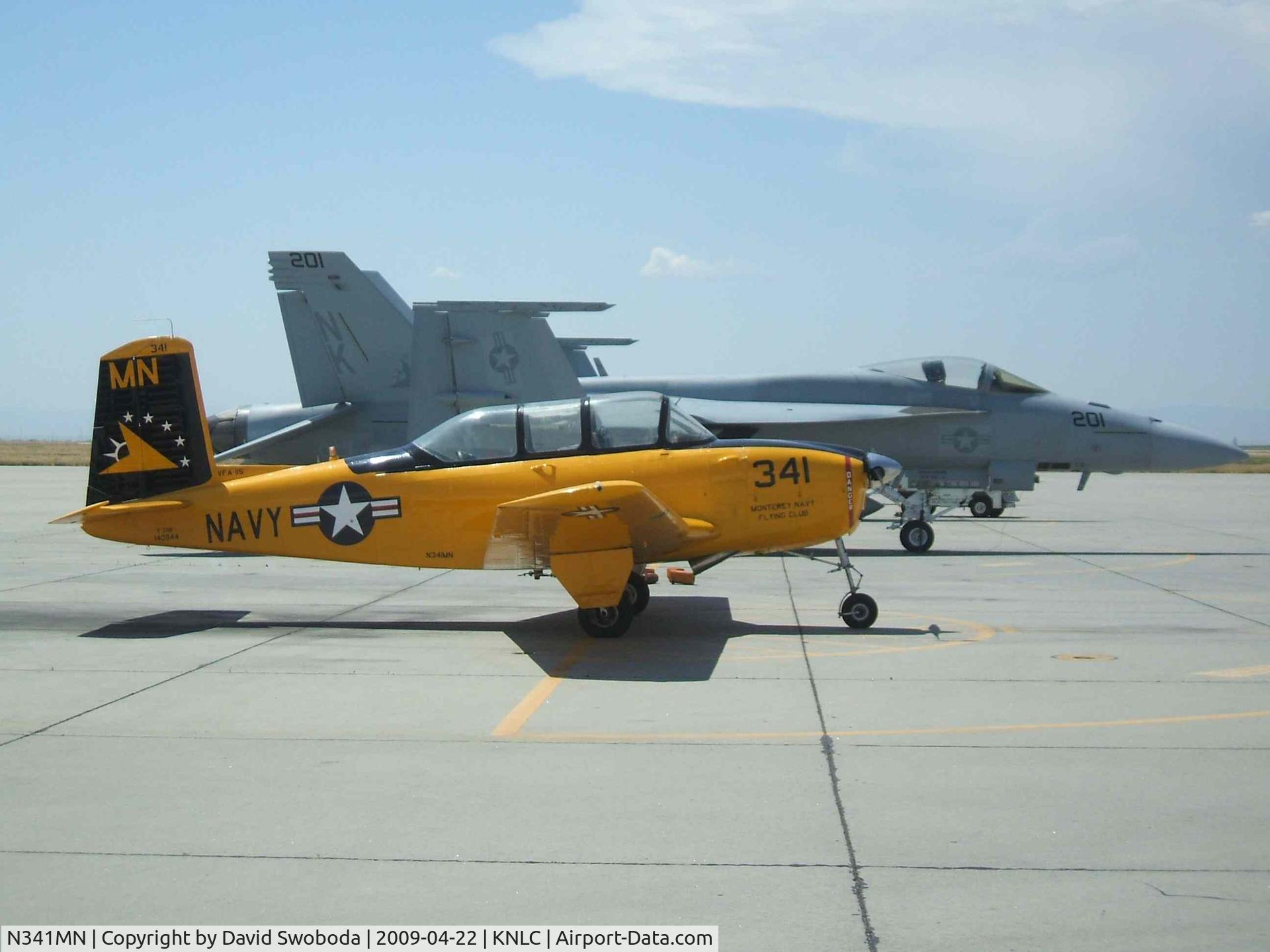 N341MN, 1956 Beech D-45 (T-34B) Mentor C/N BG-278, Spot 1, VFA-115 Line, NAS Lemoore