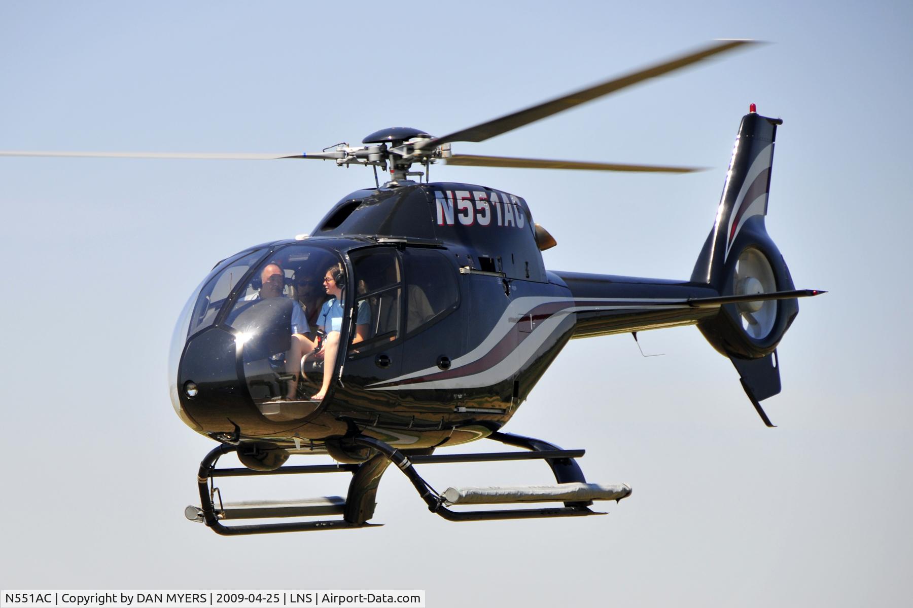 N551AC, 2004 Eurocopter EC-120B Colibri C/N 1391, AERIAL SHOT TAKEN FROM THE LNS CONTROL TOWER