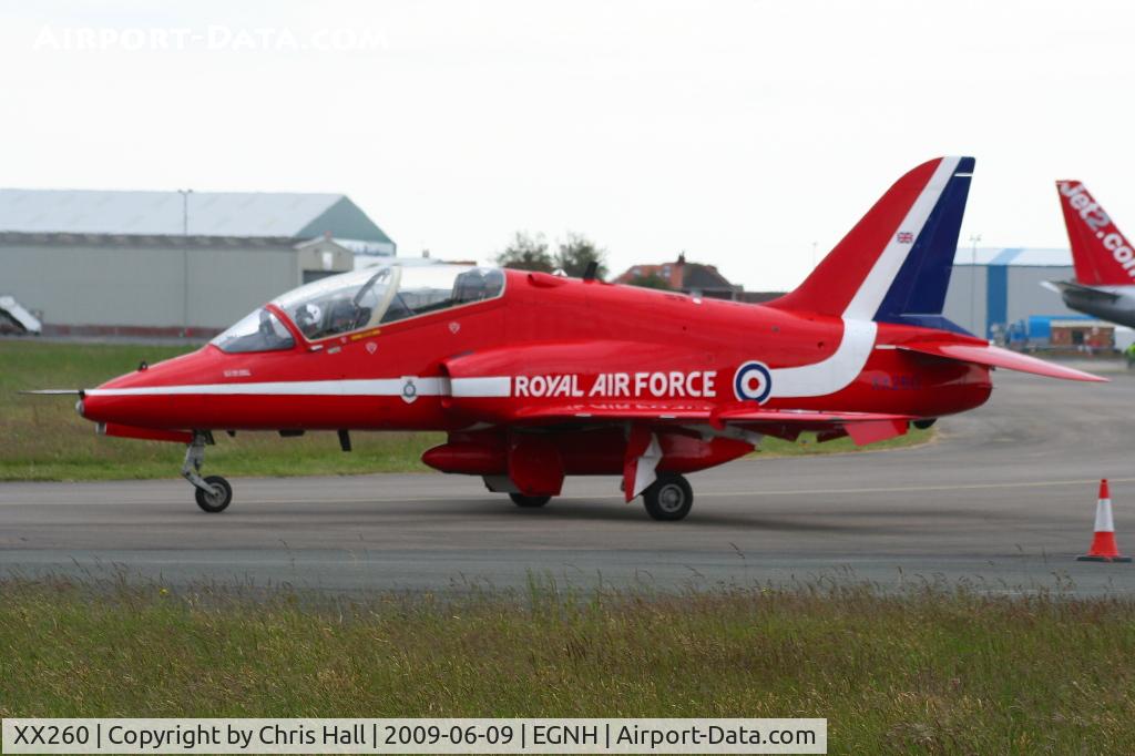 XX260, 1978 Hawker Siddeley Hawk T.1A C/N 096/312096, Red Arrow at Blackpool Airport