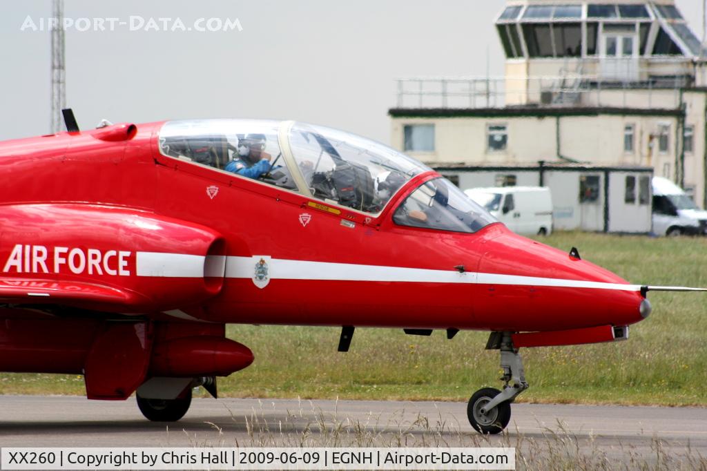 XX260, 1978 Hawker Siddeley Hawk T.1A C/N 096/312096, Red Arrow at Blackpool Airport