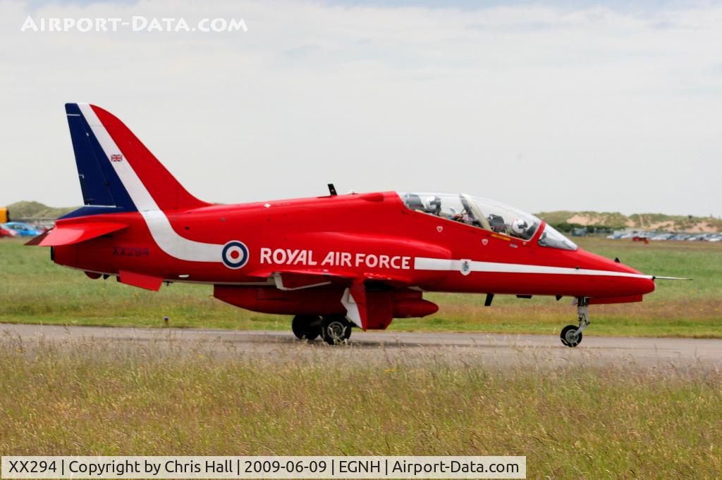 XX294, 1979 Hawker Siddeley Hawk T.1 C/N 122/312119, Red Arrow at Blackpool Airport