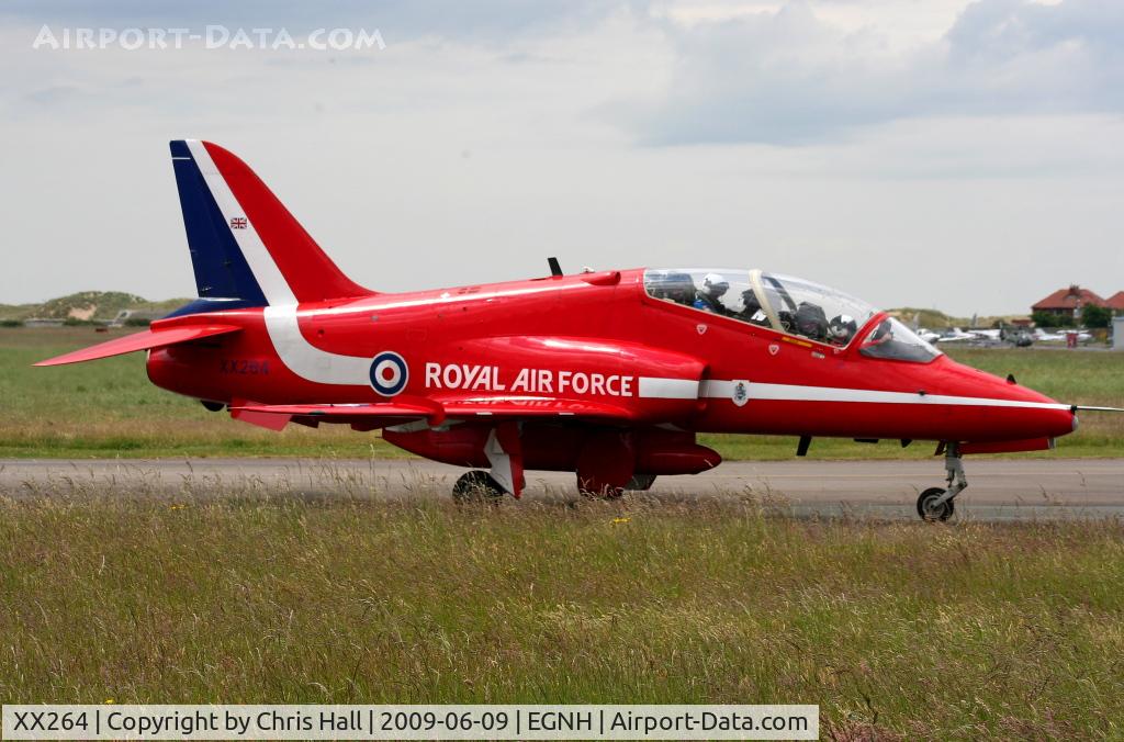 XX264, 1978 Hawker Siddeley Hawk T.1A C/N 100/312100, Red Arrow at Blackpool Airport