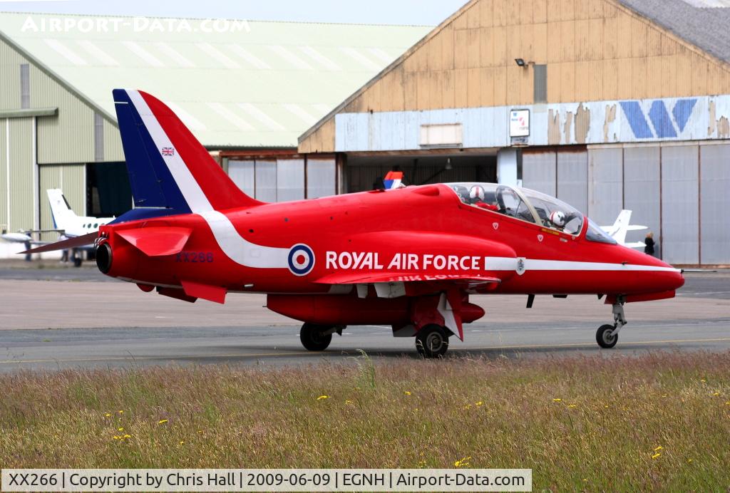 XX266, 1979 Hawker Siddeley Hawk T.1A C/N 102/312102, Red Arrow at Blackpool Airport