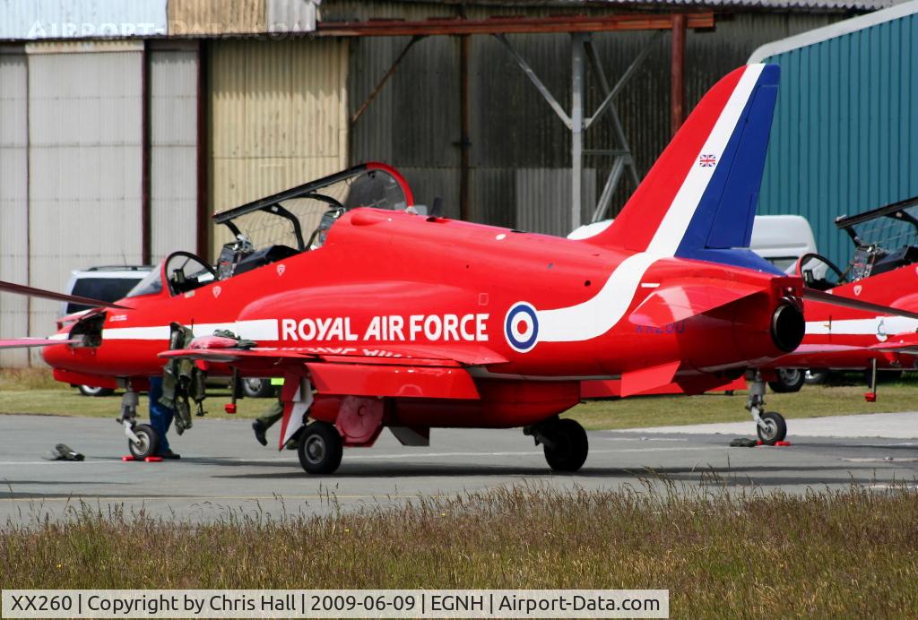 XX260, 1978 Hawker Siddeley Hawk T.1A C/N 096/312096, Red Arrow at Blackpool Airport