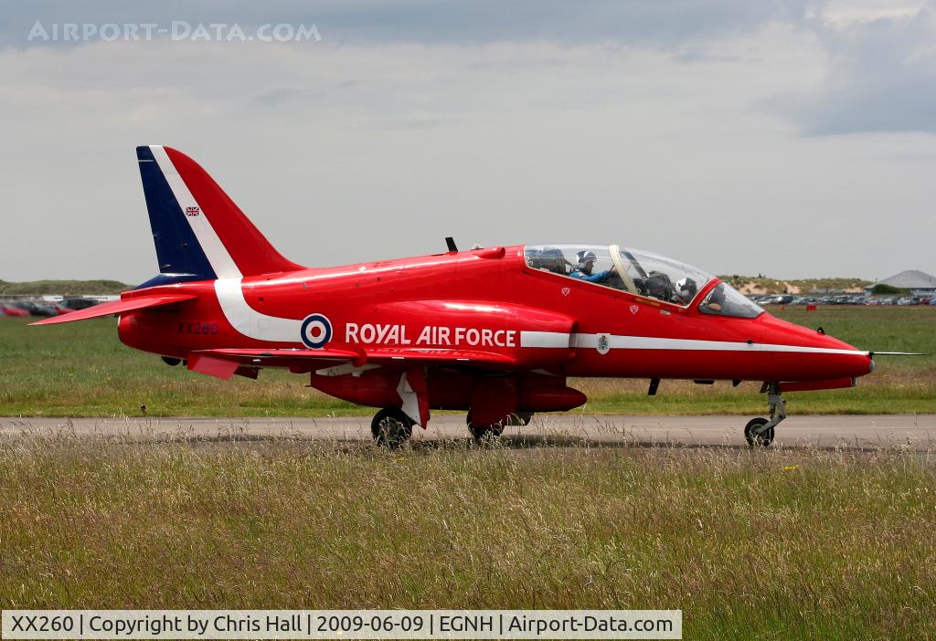 XX260, 1978 Hawker Siddeley Hawk T.1A C/N 096/312096, Red Arrow at Blackpool Airport