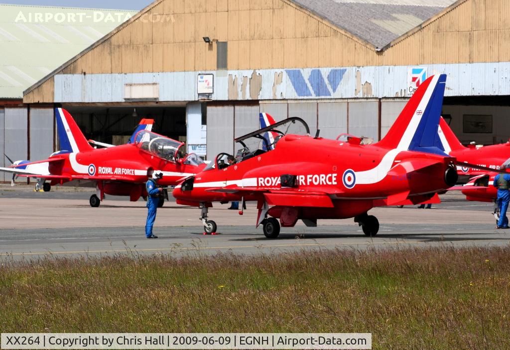 XX264, 1978 Hawker Siddeley Hawk T.1A C/N 100/312100, Red Arrow at Blackpool Airport