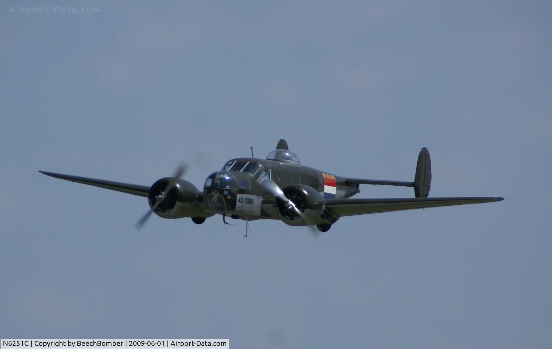 N6251C, 1942 Beech AT-11 Kansan C/N 3069, Fly-By 2