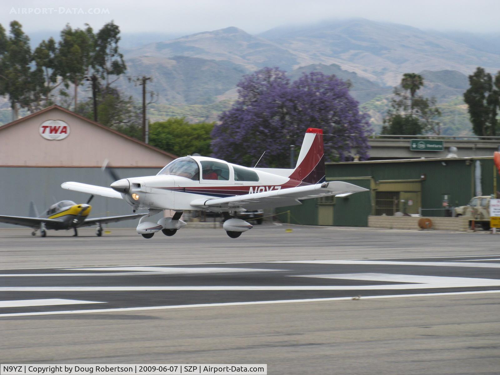 N9YZ, 1975 Grumman American AA-5A Cheetah C/N AA5-0822, 1975 Grumman American AA-5 CHEETAH, Lycoming O-320 150 Hp, landing Rwy 22