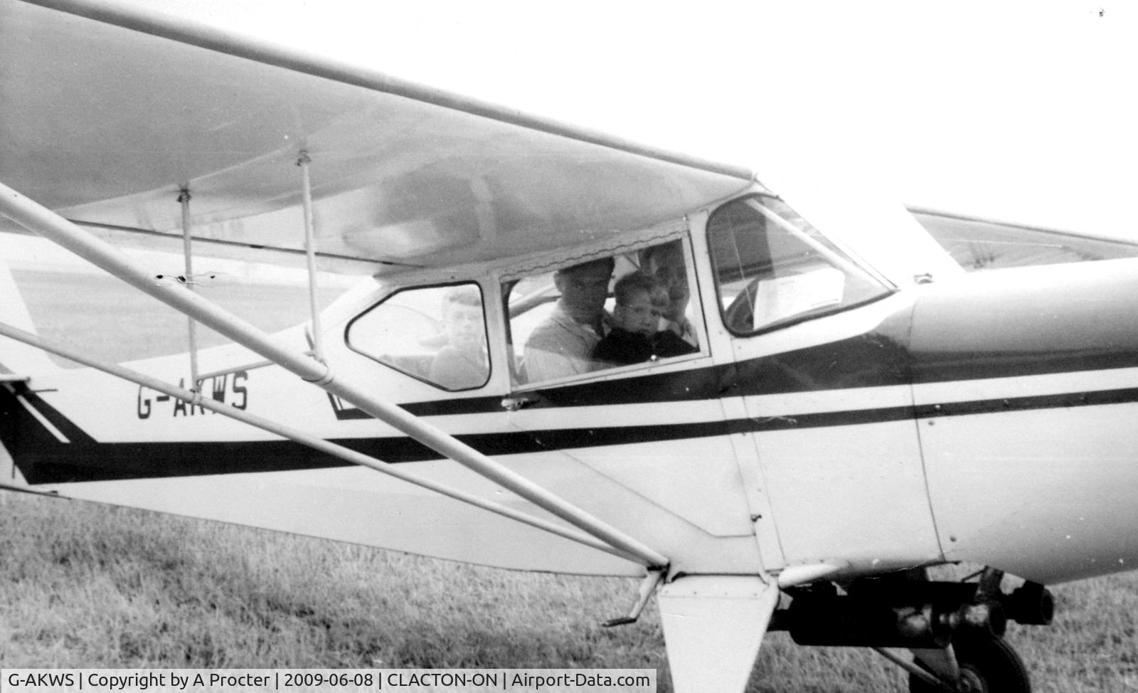 G-AKWS, 1944 Taylorcraft G Auster 4 C/N 1237, Pleasure flight Clacton on Sea early 1960's