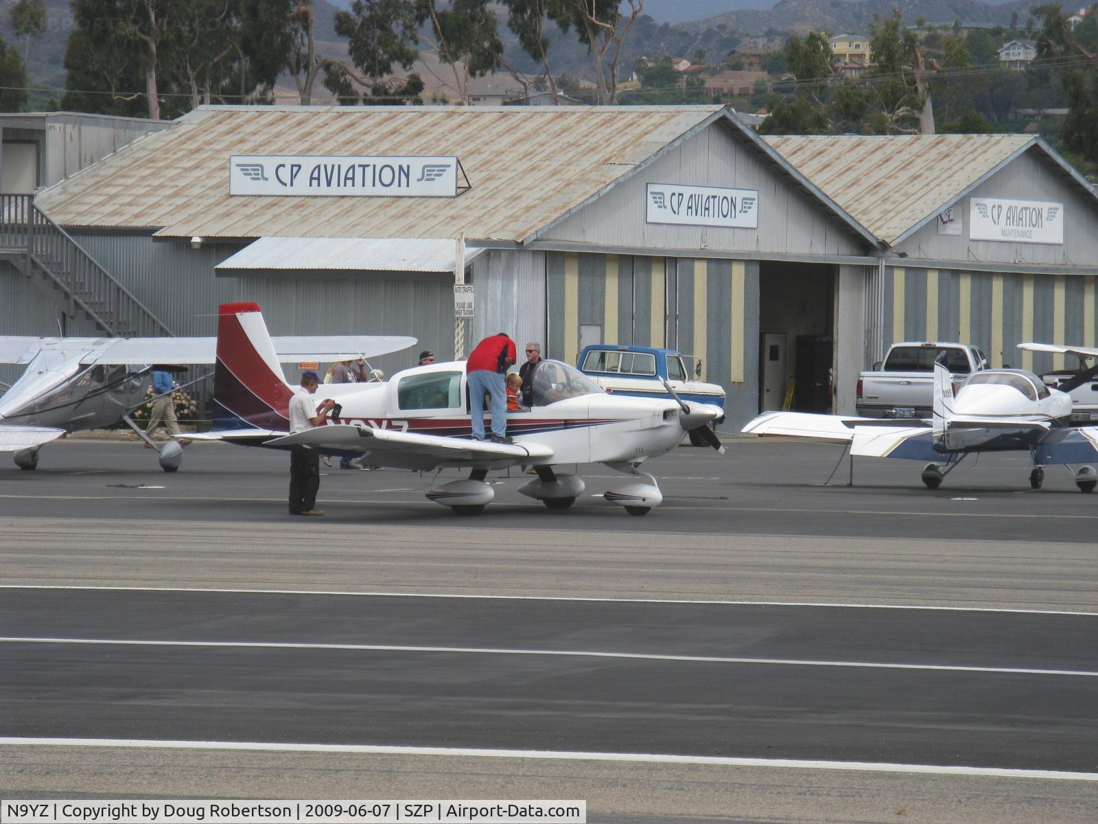 N9YZ, 1975 Grumman American AA-5A Cheetah C/N AA5-0822, 1975 Grumman American AA-5 CHEETAH, Lycoming O-320 150 Hp, loading Young Eagles Flight-kids 8 to 18